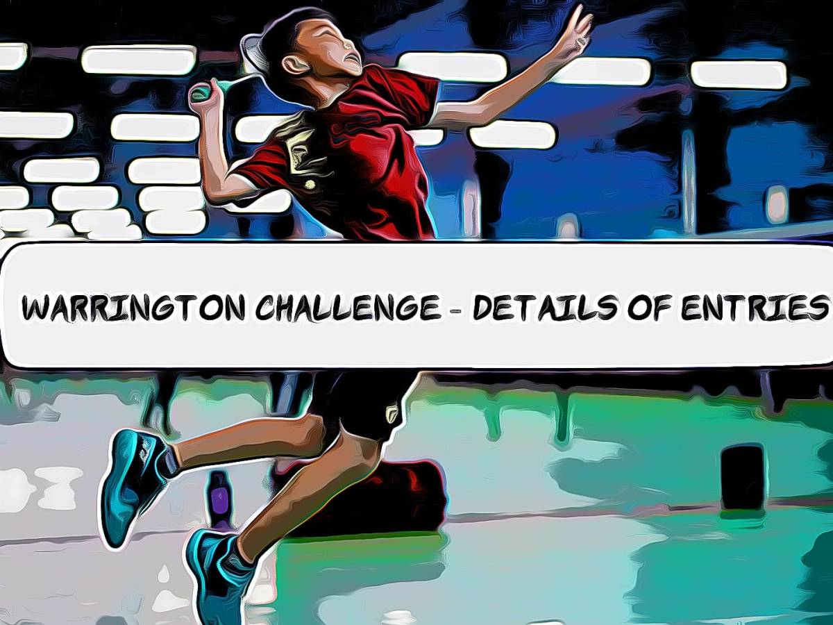 Warrington Challenge – Details of&nbsp;entries